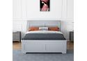 4ft6 Double Connor 4 drawer grey painted solid wood bed frame 2